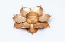 Load image into Gallery viewer, Handcrafted Lotus Tea Light Holder Diwali, Maiyan, Mendhi, Deepawali Pooja accessories