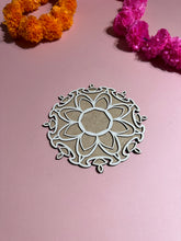 Load image into Gallery viewer, Resuable Rangoli Template Mat with Base. MDF Rangoli
