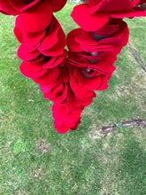 Load image into Gallery viewer, Red velvet rose lei haar garland milni hajj umrah wedding Bollywood