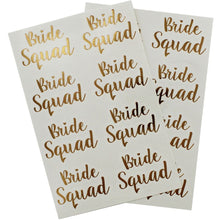 Load image into Gallery viewer, Bride Squad Temporary Tattoos - Pack of 16