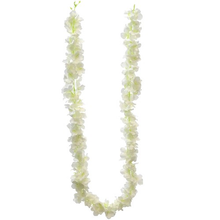 Load image into Gallery viewer, White / Ivory mix Wisteria Silk Flower Wedding Garland Pack of 8