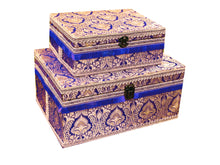 Load image into Gallery viewer, Large and Extra Large Blue Trousseau box