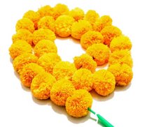 Load image into Gallery viewer, 5 Artificial Marigold Flower Garlands for Parties, Indian Weddings, Indian Theme Decorations Diwali, Indian Festival