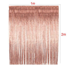 Load image into Gallery viewer, Fringe Foil Curtain Backdrop