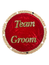 Load image into Gallery viewer, Velvet embellished Team Bride Team Groom Veer Di Mendhi Sign Board