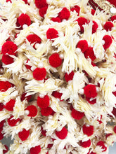 Load image into Gallery viewer, Pom pom with faux jasmine flower petal and pearl garlands