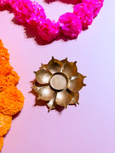 Load image into Gallery viewer, Handcrafted Lotus Tea Light Holder Diwali, Maiyan, Mendhi, Deepawali Pooja accessories