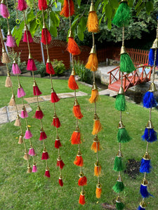 Tassel Garland with Golden Bell Hanging South Asian Indian Pakistani Wedding Decor