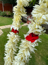 Load image into Gallery viewer, Faux flower Haar garland hajj umrah milni Indian wedding flower lei Bollywood