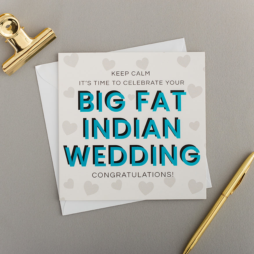 Big Fat Indian Wedding Greetings Card