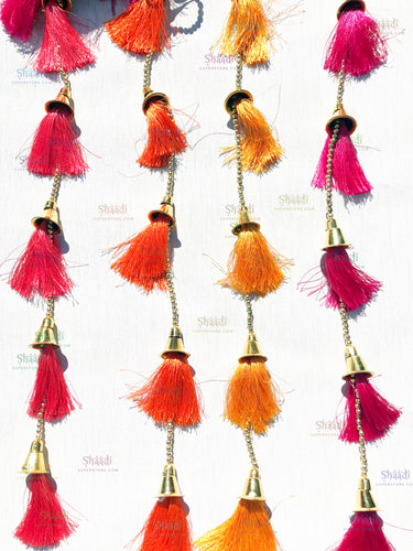 Tassel Garland with Golden Bell Hanging South Asian Indian Pakistani Wedding Decor