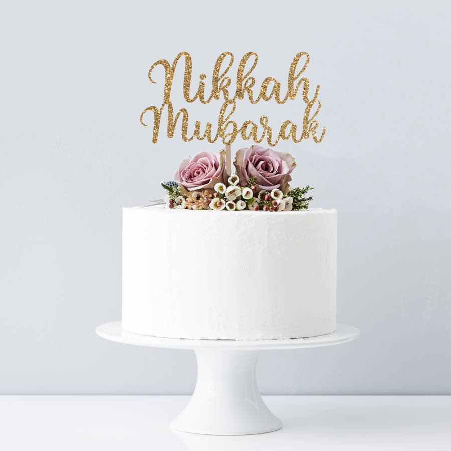 Nikkah Mubarak Cake Topper