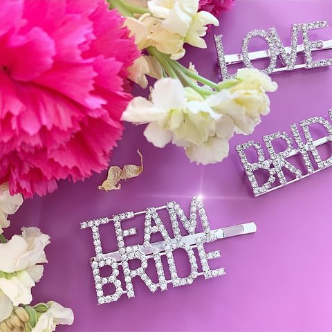 Team Bride Rhinestone Hair Clip