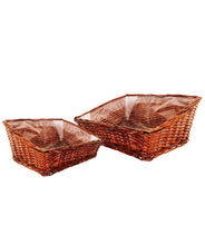 Load image into Gallery viewer, Sloping Wicker Hamper Basket - set of 2