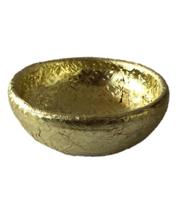 Dull Gold Foil Clay Bowl